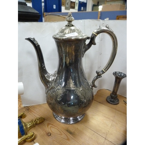 102 - Group of EP to include tea set, cocktail shaker, water jug, claret jug etc.