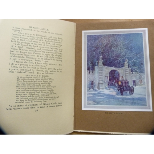 108 - 'Ayrshire Idylls' by Neil Munro, illustrated by George Houston, and a book on Glamis Castle.  (2)