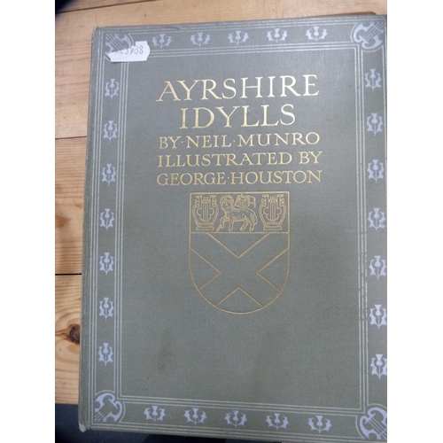 108 - 'Ayrshire Idylls' by Neil Munro, illustrated by George Houston, and a book on Glamis Castle.  (2)