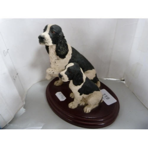 119 - Border Fine Arts group of an English Springer Spaniel and pup, no. BO104B.