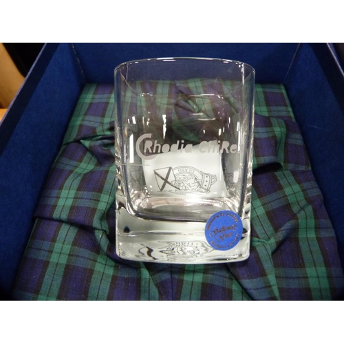 148 - Galloway Glass whisky tumblers and coasters, all boxed.