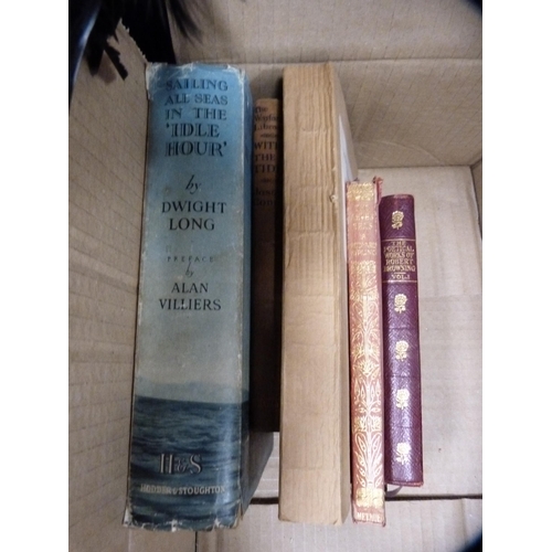 17 - Two cartons of assorted books to include horse riding, Horse World magazines, History of Furniture a... 