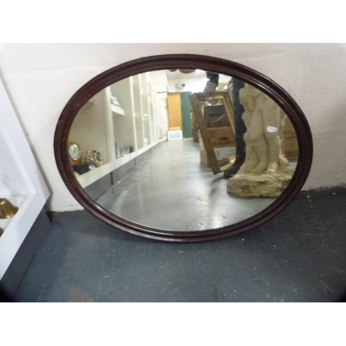 175 - Giltwood picture frame and a converted mahogany wall mirror.  (2)