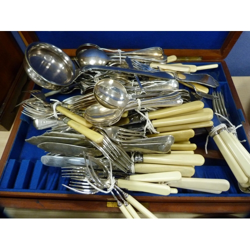 20 - Large quantity of EP flatware and cutlery to include fish knives and forks, Victorian EP ladle etc.,... 