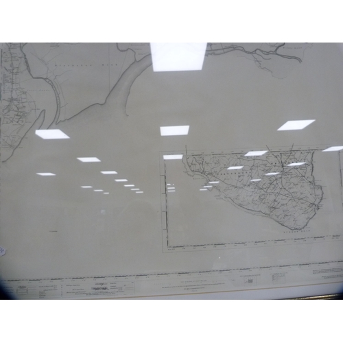 203 - Group of four framed Ordnance Survey maps of Dumfriesshire.  (4)