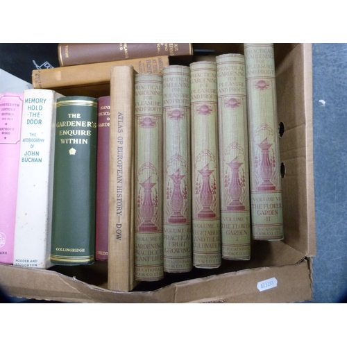 24 - Two cartons of general books to include gardening, biography, reference, social history, Shakespeare... 