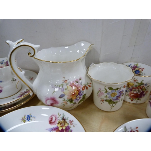 251 - Hammersley part coffee set retailed by T Goode & Co., London, decorated with floral sprays, simi... 