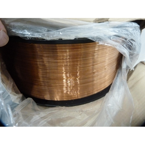 252 - Two reels of Mig Master copper welding wire.