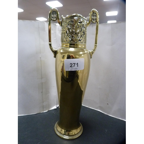 271 - WMF Art Nouveau gilt metal vase.