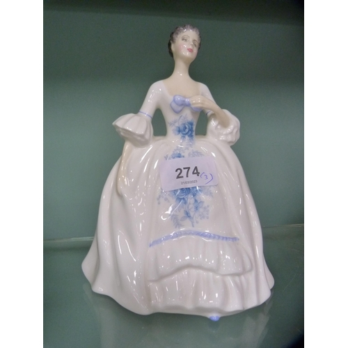 274 - Three Royal Doulton figures, 'Sunday Best', 'Kelly' and 'Victoria'.  (3)