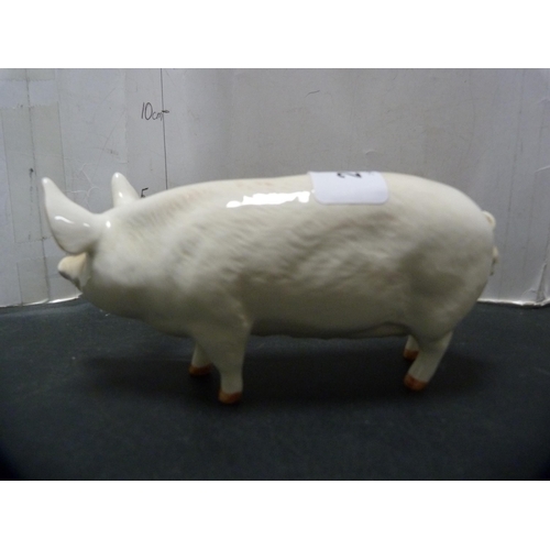 276 - Beswick figure of a pig, 'Ch. Wall Queen 40'.