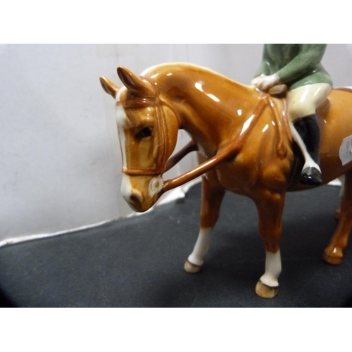 277 - Norman Thelwell-style Beswick model of a girl riding a horse.