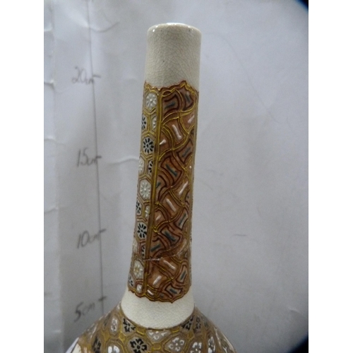 280 - Japanese Satsuma bottle vase.