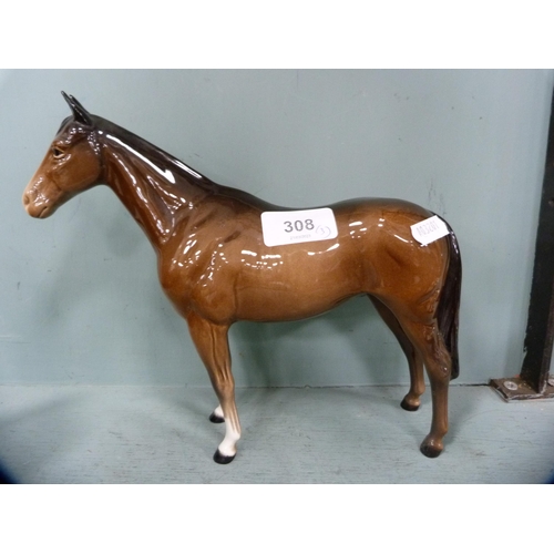 308 - Three assorted Beswick horse figures.  (3)