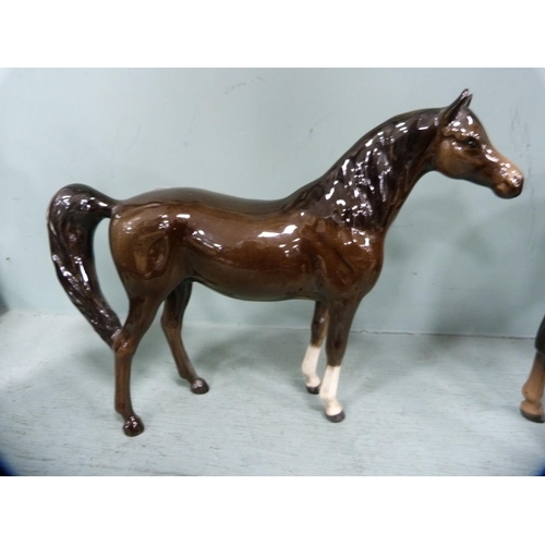 308 - Three assorted Beswick horse figures.  (3)