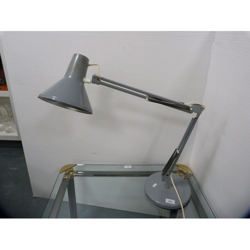 344 - Angle poise desk lamp and a contemporary wrought iron candle sconce.  (2)