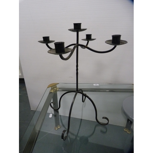 344 - Angle poise desk lamp and a contemporary wrought iron candle sconce.  (2)