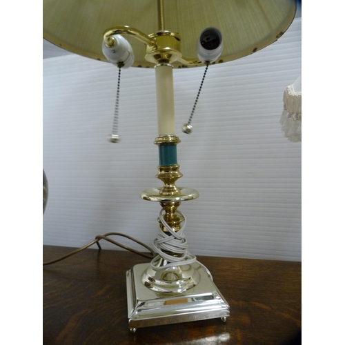 347 - Three table lamps and shades (3)