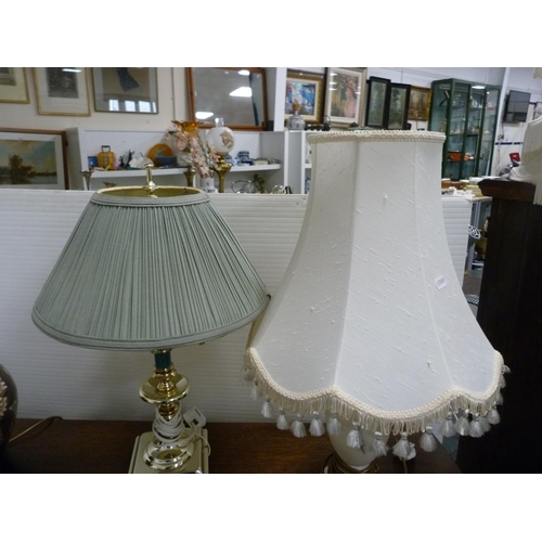 347 - Three table lamps and shades (3)