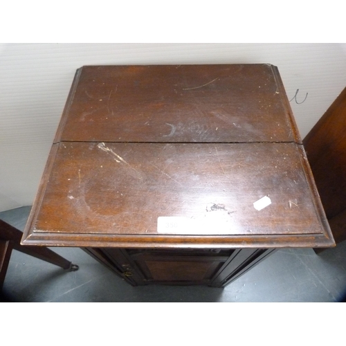 350 - Edwardian mahogany and walnut bedside locker.