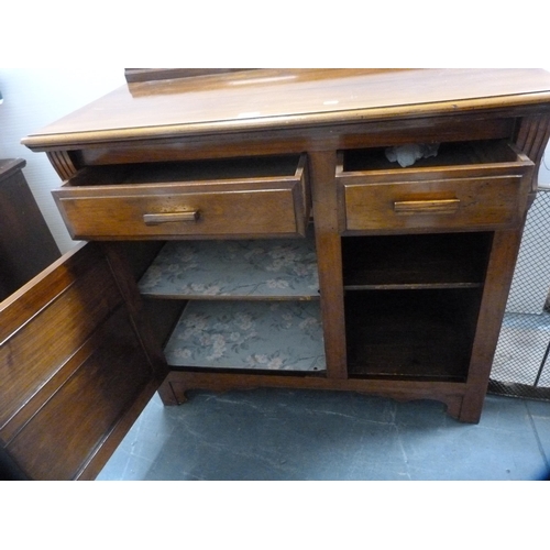 351 - Mahogany cupboard chest.