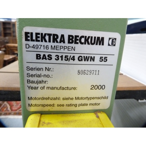 366 - Elektra Beckum bandsaw, no. 80629711, with instruction booklet.