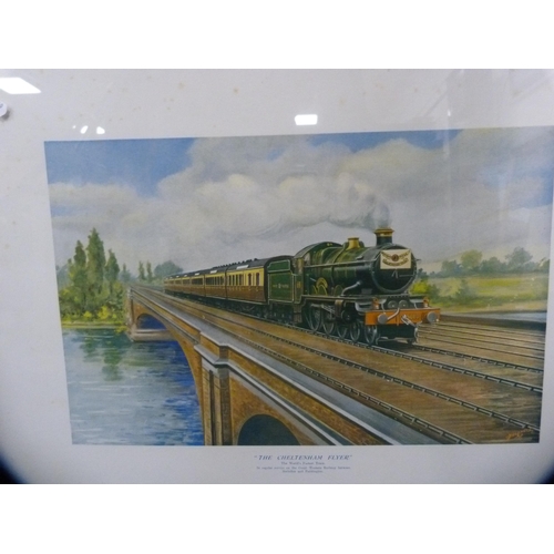 54 - BJ FreemanAssorted railway prints, some pencil signed, to include 'Return to the Highlands', 'The Ch... 