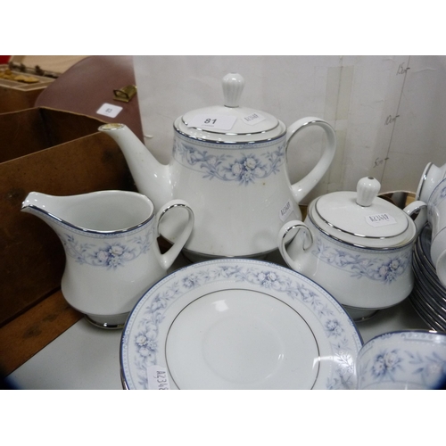 81 - Noritake 'Dearborn' part tea set.