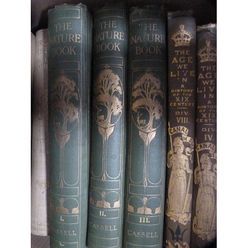 243 - Three cartons of general books to include novels, Sir Walter Scott, The Age We Live In, Beautiful Fl... 