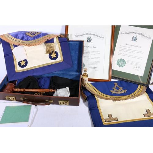 567 - Masonic medals, jewels and regalia collection of Brother Robert Donaldson Whyte of Lodge Trinity No8... 