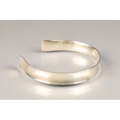 114 - Georg Jensen, a Danish modernist sterling silver neck torque, model No 178, boxed weight 38.7g