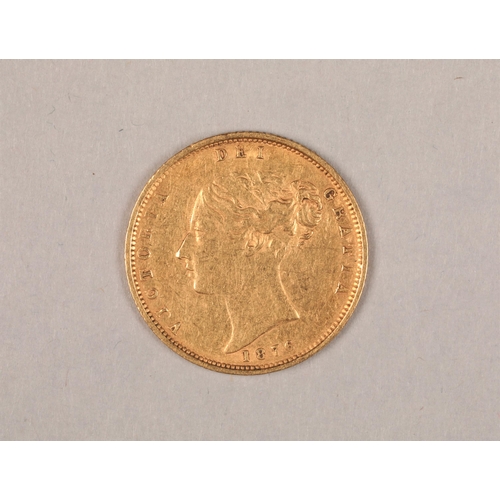 161 - Victoria half gold sovereign dated 1876