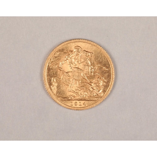 168 - George IV full gold sovereign dated 1914