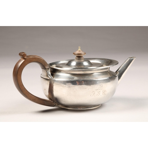 191 - George III silver tea pot, assay marked London 1810 by William Burwash and Richard Sibley, weight 56... 