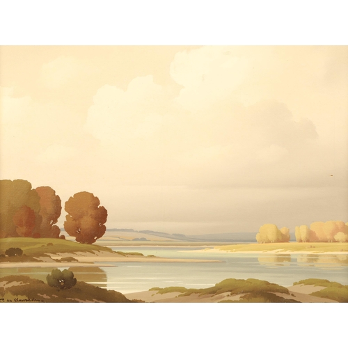 444 - Pierre De Clausade (French 1910-1978) ARR Framed oil on canvas, signed 'Automne Sur Loire' 36cm x 44... 