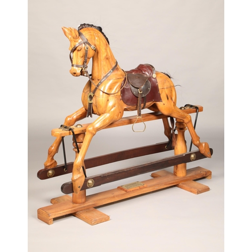 586 - Caterbridge Rocking Horse Company, carved rocking horse 2007 limited edition, number 25 of 100, leng... 