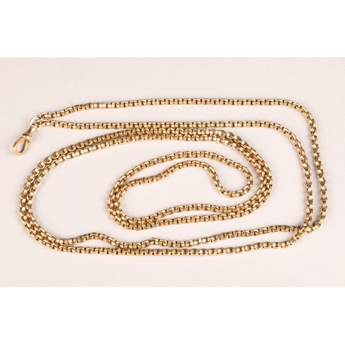 90 - Victorian 9 carat gold double belcher chain, 
length 80cm, weight 59.7g