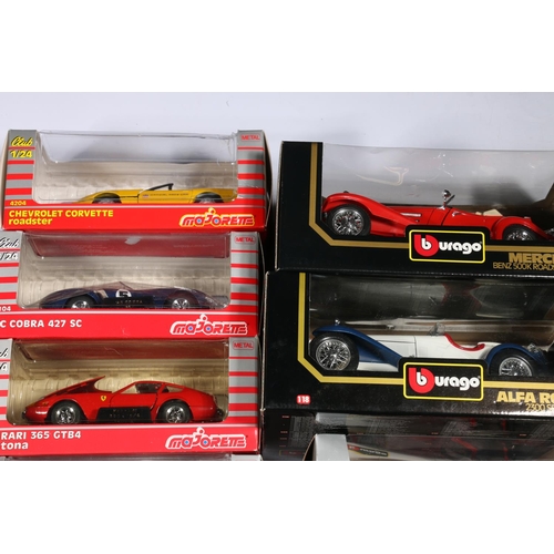 51 - Six Majorette Club 1:24 scale diecast model vehicle to include 4103 Ferrari 365 GTB4 Daytona, 4104 A... 