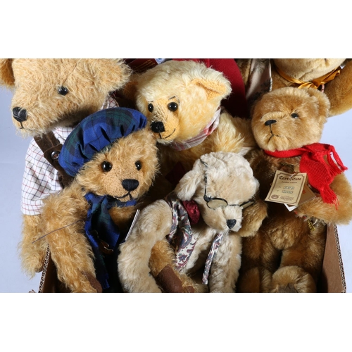 72 - Collectable teddy bears to include a Geraldine's of Edinburgh 'Young At Heart' mohair bear limited e... 