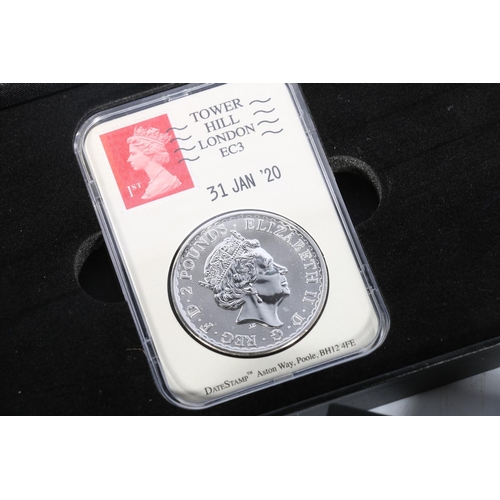 445 - DateStamp UNITED KINGDOM Elizabeth II (1952-2022) Britannia fine silver two pounds £2 2020 cap... 