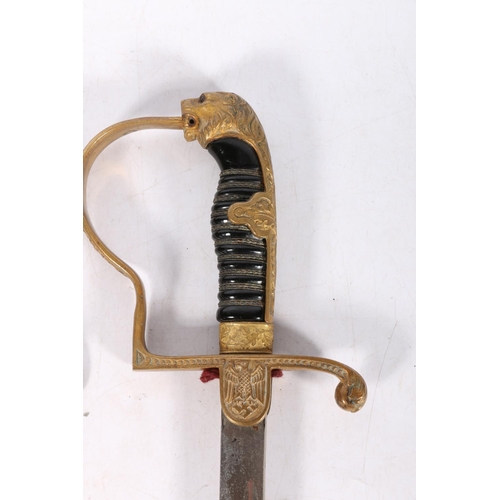 577 - German officer's sword, the blade ricasso with mark of 