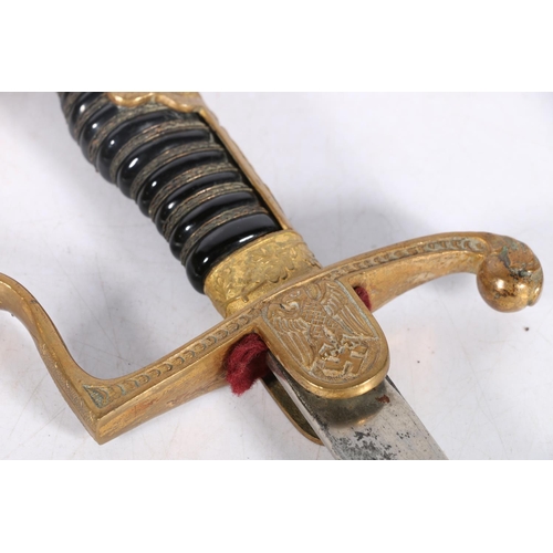 577 - German officer's sword, the blade ricasso with mark of 