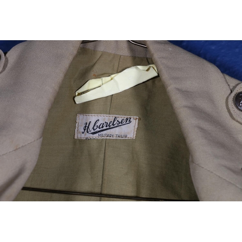 598 - South African Army uniform, a summer jacket with label 'H Carelsen', the epaulettes with WAAS VLHD s... 