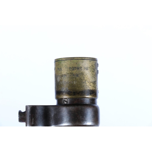 608 - Aldis Brothers of Birmingham WWI era rifle scope, numbered '704140' and dated '1916', further marked... 