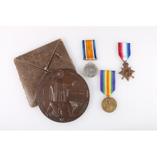 541 - Medals of 11106 Private John Smith of the 1st and 6th Battalion Gordon Highlanders comprising WWI de... 