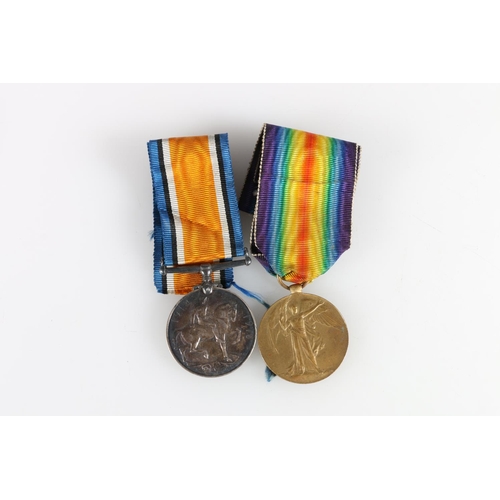 547 - Medals of 66141 Private J Lamb of the Royal Scots comprising British WWI war medal and Victory medal... 