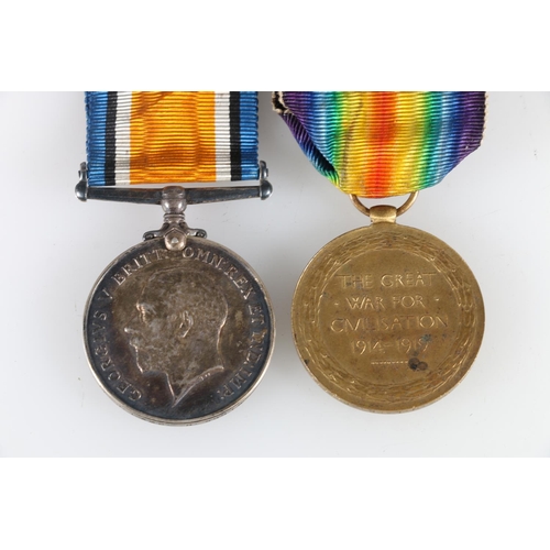 547 - Medals of 66141 Private J Lamb of the Royal Scots comprising British WWI war medal and Victory medal... 