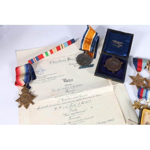 548 - Medals of 2014 Private J Tait of the Royal Scots comprising British WWI war medal, Victory medal and... 