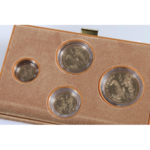 469 - UNITED STATES OF AMERICA USA the 2016 American Eagle proof four-coin set comprising four 22ct gold p... 