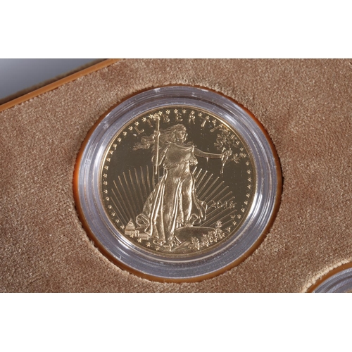 469 - UNITED STATES OF AMERICA USA the 2016 American Eagle proof four-coin set comprising four 22ct gold p... 